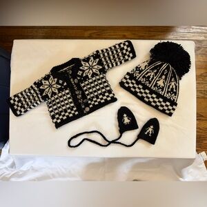 American Girl Black and White Knit Doll Outfit